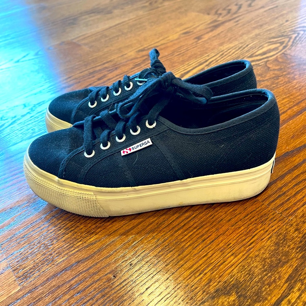 Superga Platform Sneaker Black 7.5 US